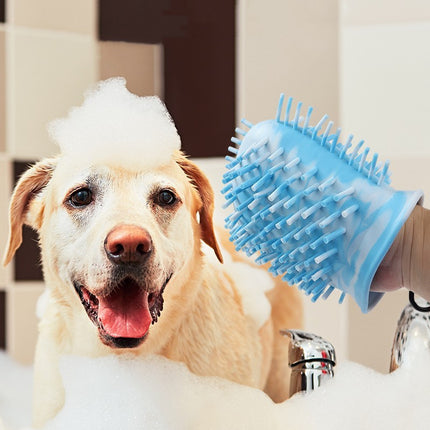 2 in 1 Dog Paw Cleaner Cup – Soft Silicone Brush for Pet Foot Washing